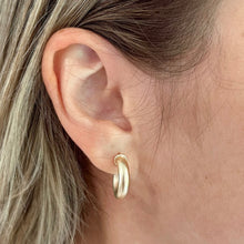 Load image into Gallery viewer, Mini Matte Gold Hoops
